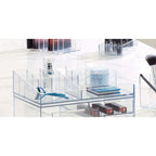 Make-up organizer transparant polypropyleen met 13 vakken, 30,5 x 20,3 x 7,6 cm, voor kaptafel en badkamer