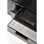 Make-up organizer gerecycled polypropyleen smoke grijs doorzichtig, 3 lades – 30,5 x 20,3 x 11,4 cm