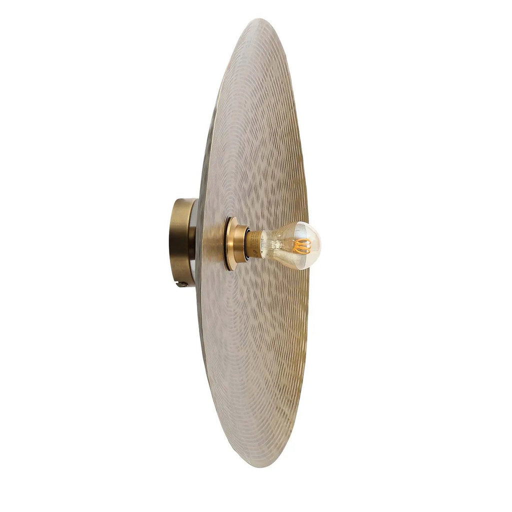 Wandlamp ijzer Full Moon messing, handgemaakt, 55 x 55 cm, voor woonkamer en slaapkamer