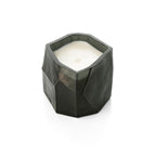 Kaarsenhouder glas Olivine gefacetteerd rook 10 x 9 x 9 cm, handgemaakt voor theelicht of kaars