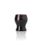 Kaarsenhouder glas handgeblazen Moka rookkleurig 8 x 8 x 9 cm, voor woonkamer