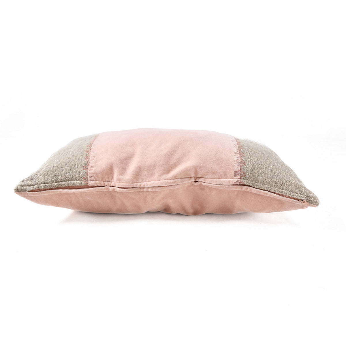 Kussenhoes linnen fluweel Velvet Divorce natuurlijk roze 30 x 50 cm, voor bank, bed of fauteuil