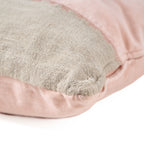 Kussenhoes linnen fluweel Velvet Divorce natuurlijk roze 30 x 50 cm, voor bank, bed of fauteuil