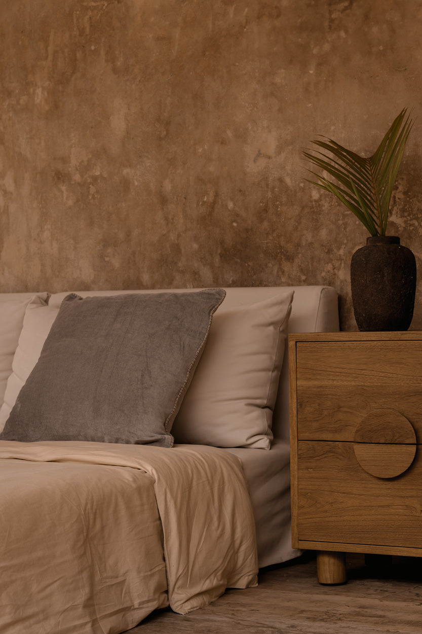 Kussenhoes fluweel Velvet Crush grijs 50 x 50 cm, voor woonkamer en zithoek