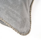 Kussenhoes fluweel Velvet Crush grijs 50 x 50 cm, voor woonkamer en zithoek