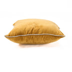 Kussenhoes fluweel Velvet Crush mosterdgeel 50 x 50 cm voor woonkamer en slaapkamer