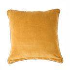 Kussenhoes fluweel Velvet Crush mosterdgeel 50 x 50 cm voor woonkamer en slaapkamer