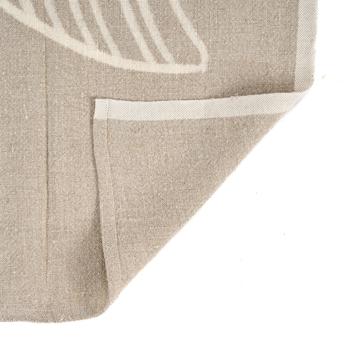 Keukendoek linnen The Linen Fish vismotief naturel wit 50 x 70 cm voor de keuken