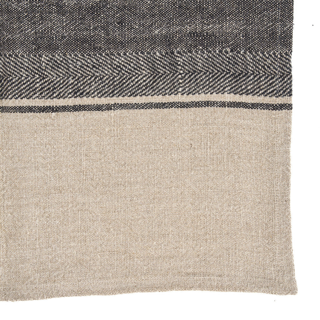 Keukendoek linnen Moody, naturel en zwart – 50 x 70 cm, voor de keuken