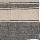 Keukendoek linnen Smudge boho gestreept naturel zwart 50 x 70 cm, voor de keuken