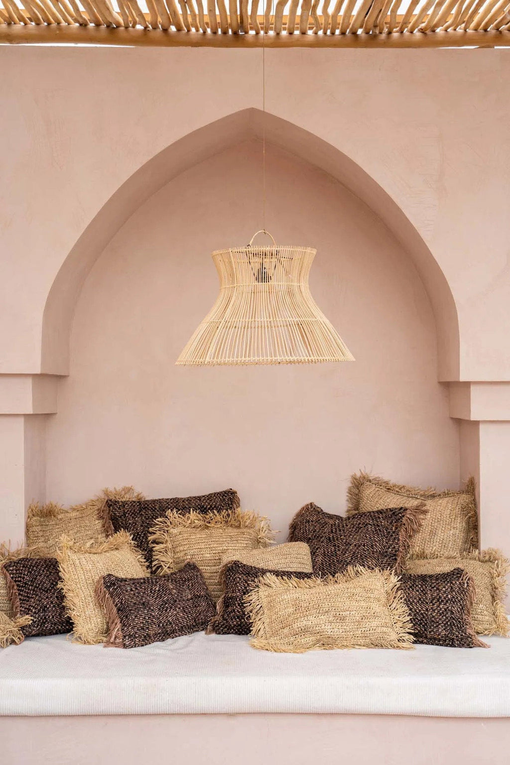 Kussenhoes katoen Oh My Gee, boho, zwart koper, 50 x 30 cm, voor woonkamer en slaapkamer