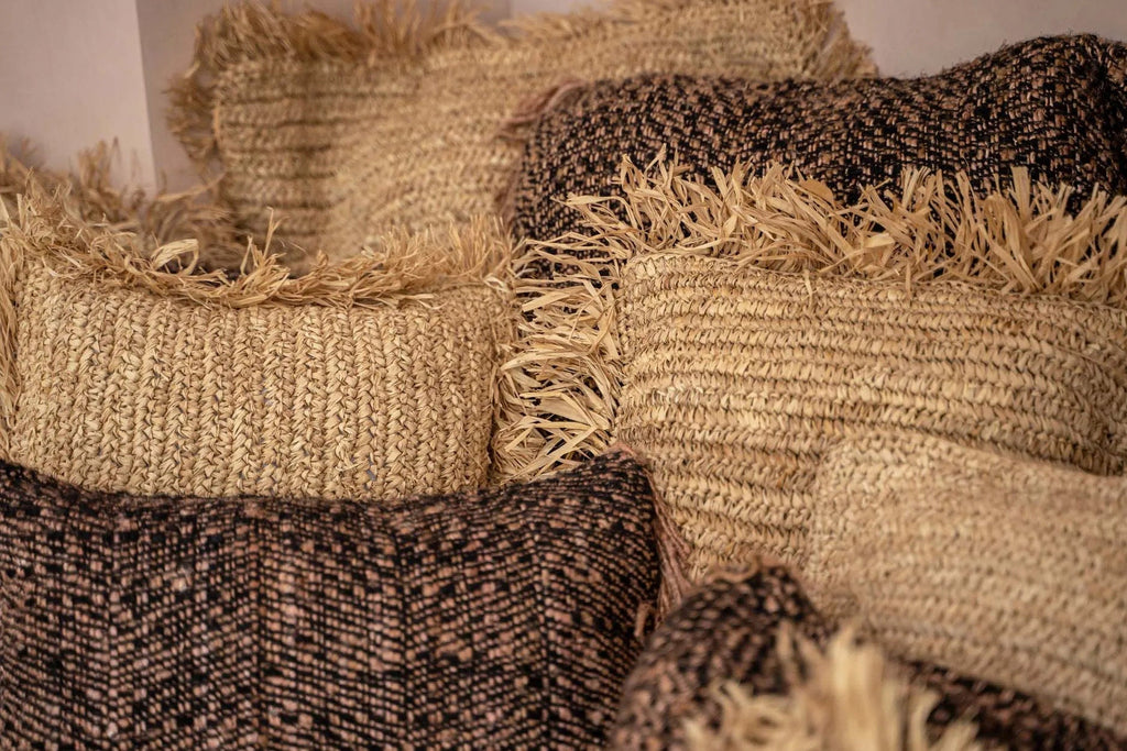 Kussenhoes katoen Oh My Gee, boho, zwart koper, 50 x 30 cm, voor woonkamer en slaapkamer