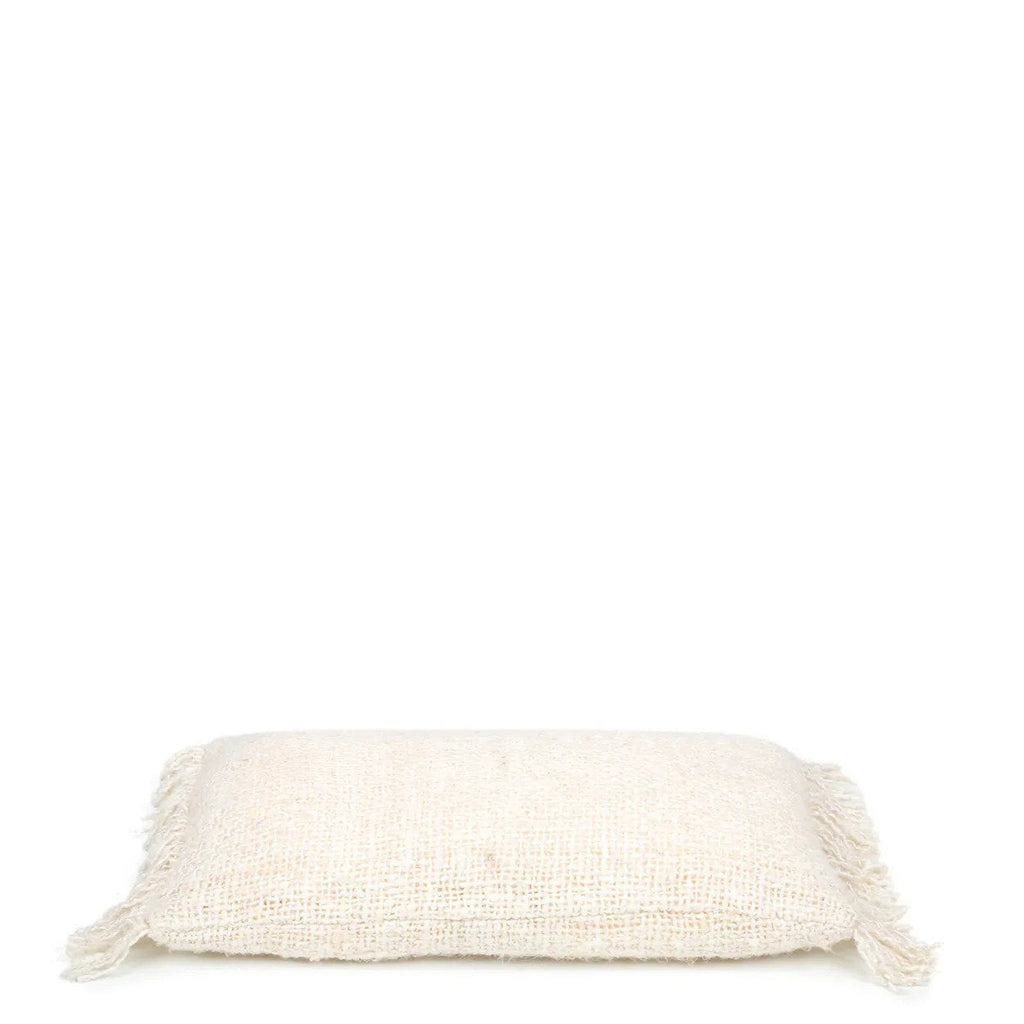 Kussenhoes katoen boho Oh My Gee crème met franjes 30 x 50 cm, voor woonkamer en slaapkamer