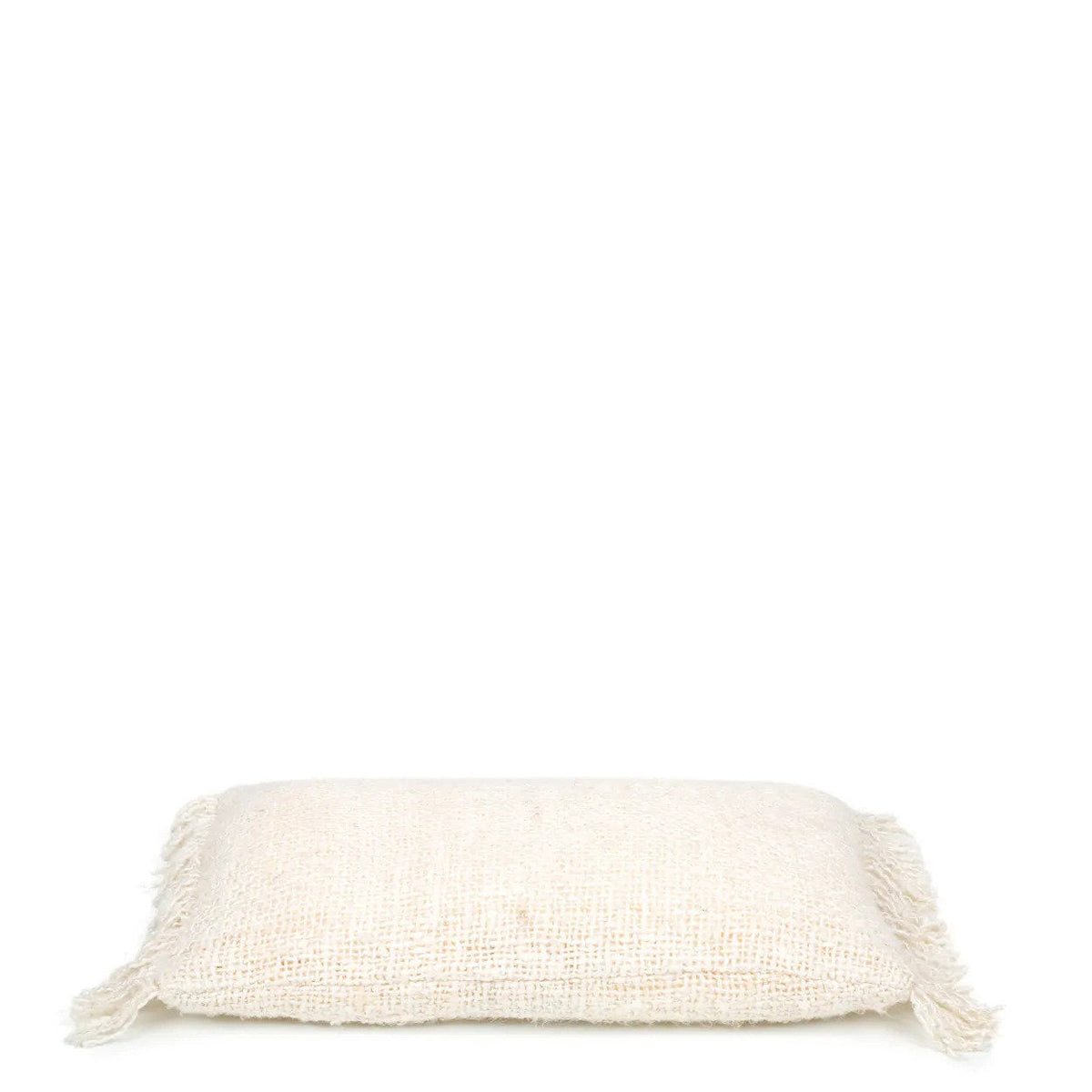Kussenhoes katoen boho Oh My Gee crème met franjes 30 x 50 cm, voor woonkamer en slaapkamer