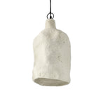 Hanglamp papier-maché Moloko L, wit, boho, 28 x 28 x 46 cm, voor eettafel en woonkamer