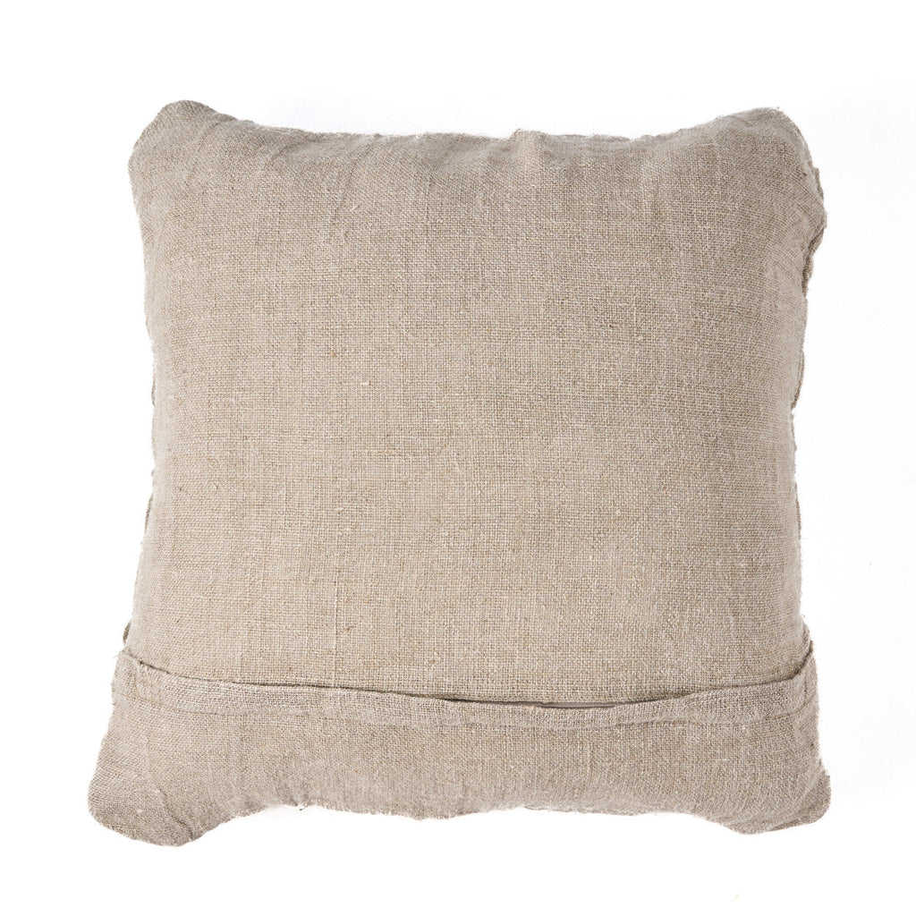 Kussenhoes linnen Crosier naturel met brede kruisbinding, 50 x 50 cm – woonkamer en slaapkamer
