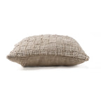 Kussenhoes linnen Damier naturel 50 x 50 cm, handgemaakt voor bank en fauteuil