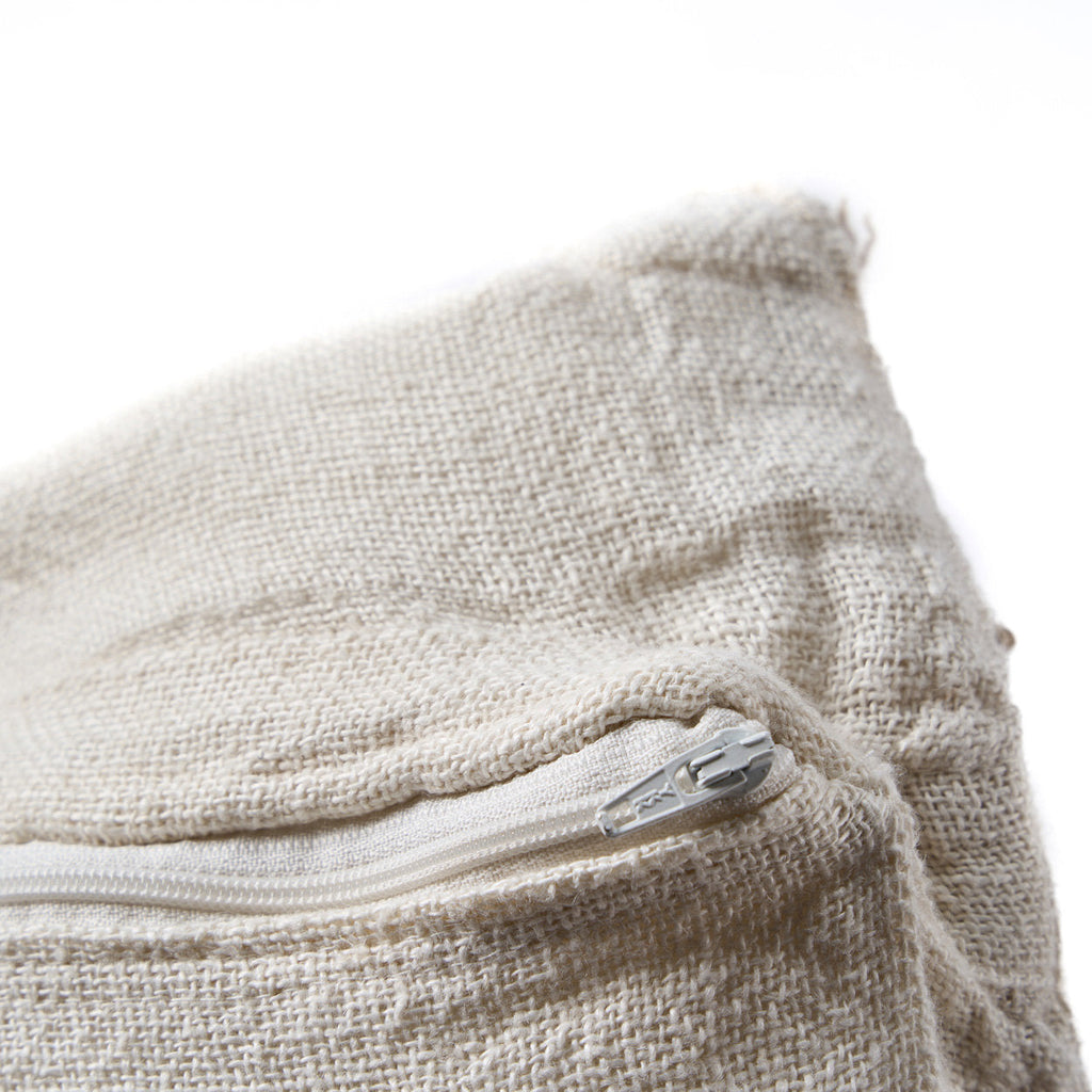 Kussenhoes linnen Linen Threads wit naturel 50 x 50 cm, handgemaakt voor bank en bed