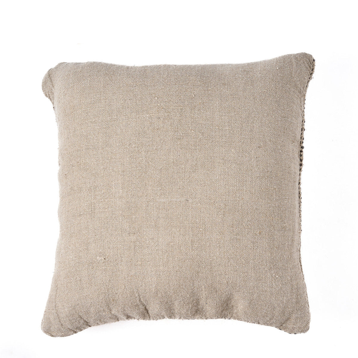 Kussenhoes linnen Linen Grain natuurlijk zwart, handgeweven met structuur – 50 x 50 cm