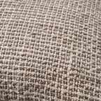 Kussenhoes linnen Linen Grain natuurlijk zwart, handgeweven met structuur – 50 x 50 cm