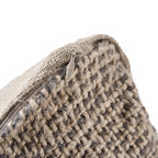 Kussenhoes linnen Linen Grain natuurlijk zwart, handgeweven met structuur – 50 x 50 cm