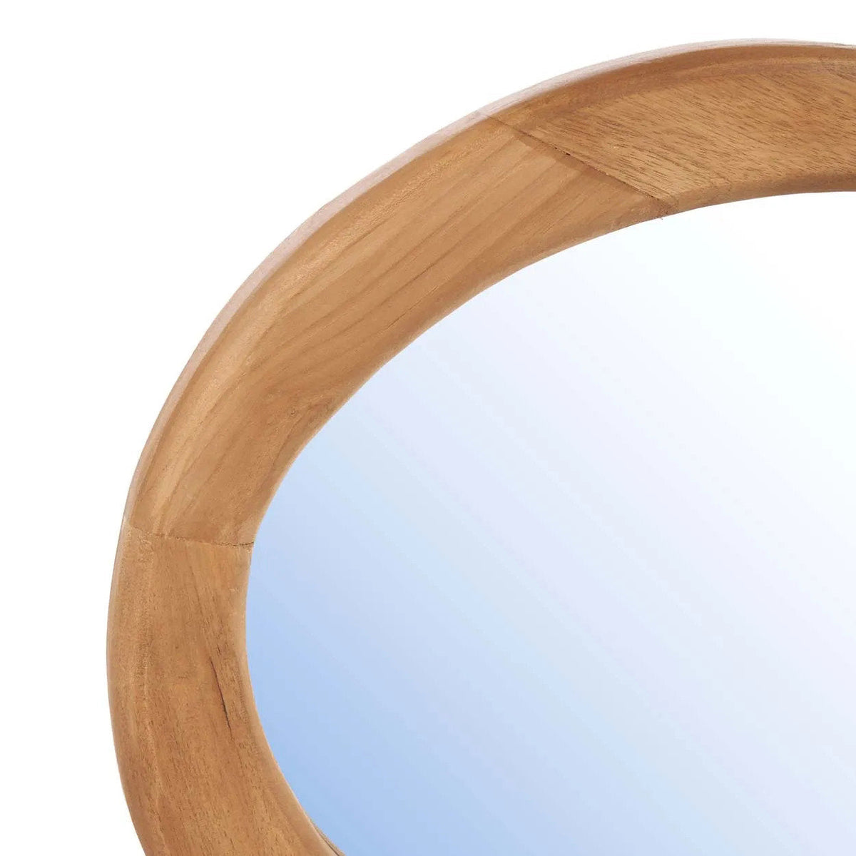 Spiegel teakhout organisch model naturel 60 x 40 cm, voor aan de muur