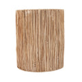 Wandlamp Kohei van naturel sisal met verticale strengen, gezien van voren
