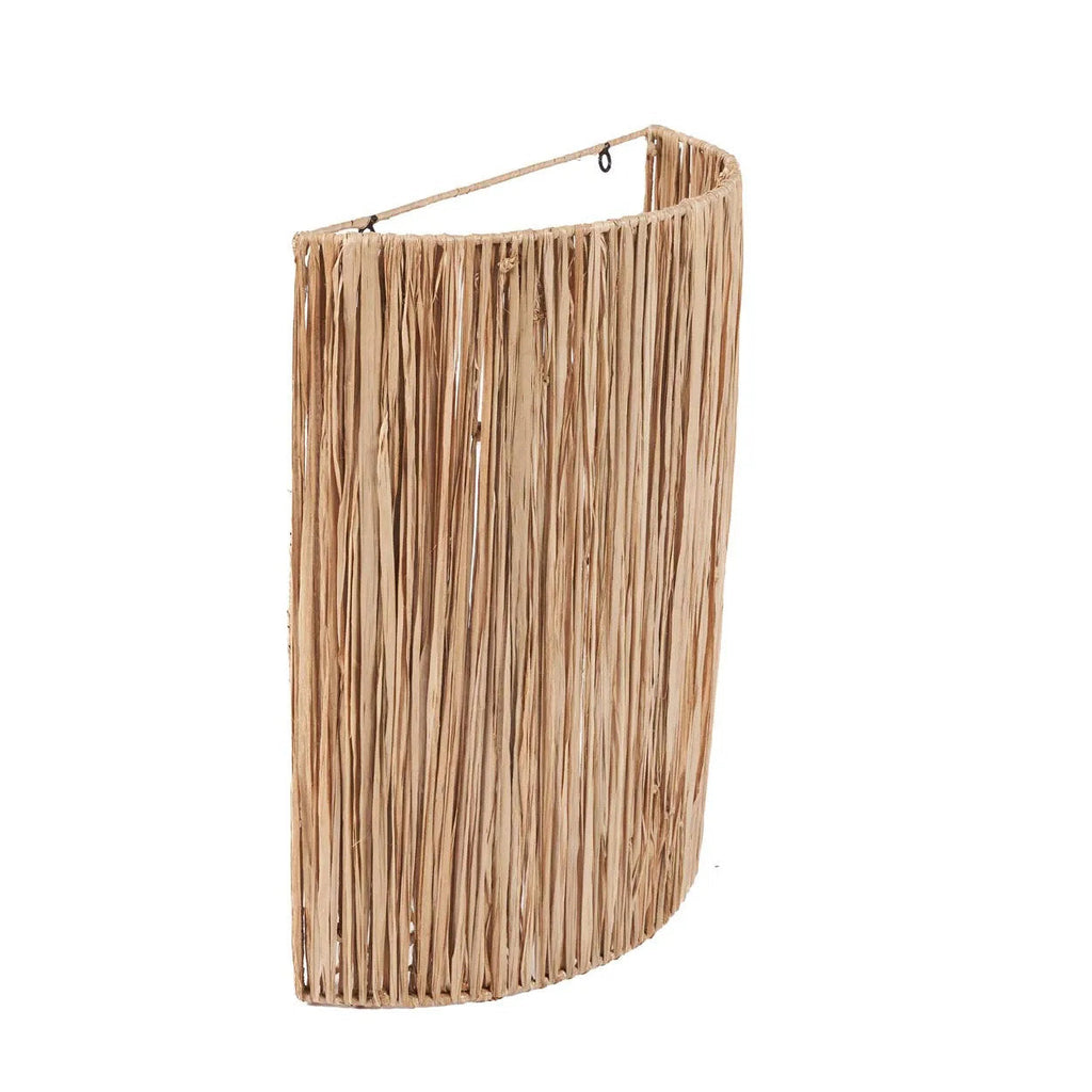 Wandlamp sisal Kohei naturel – 15 x 40 x 50 cm, voor hal, slaapkamer en woonkamer