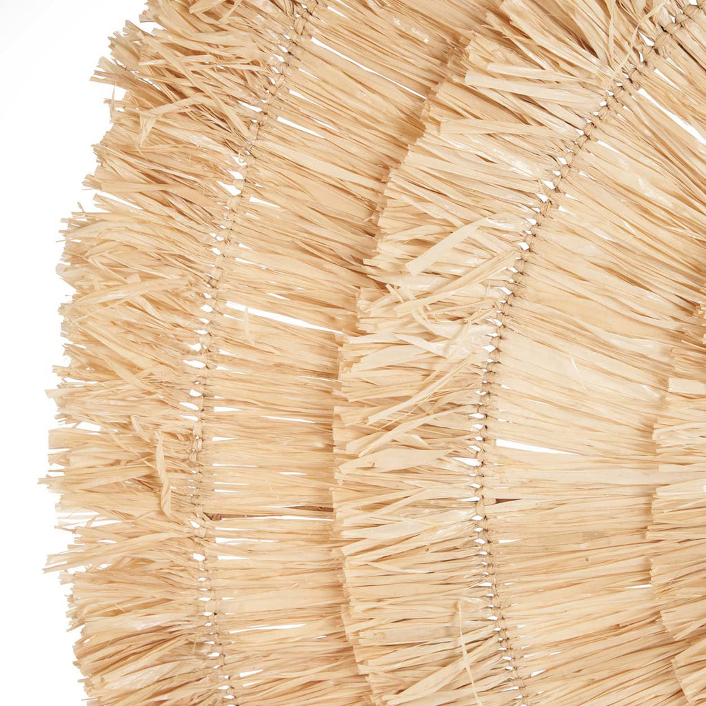 Wanddecoratie sisal Sehseh naturel Ø 85 cm, handgemaakt, voor woonkamer, slaapkamer en hal