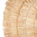 Wanddecoratie sisal Sehseh naturel Ø 85 cm, handgemaakt, voor woonkamer, slaapkamer en hal
