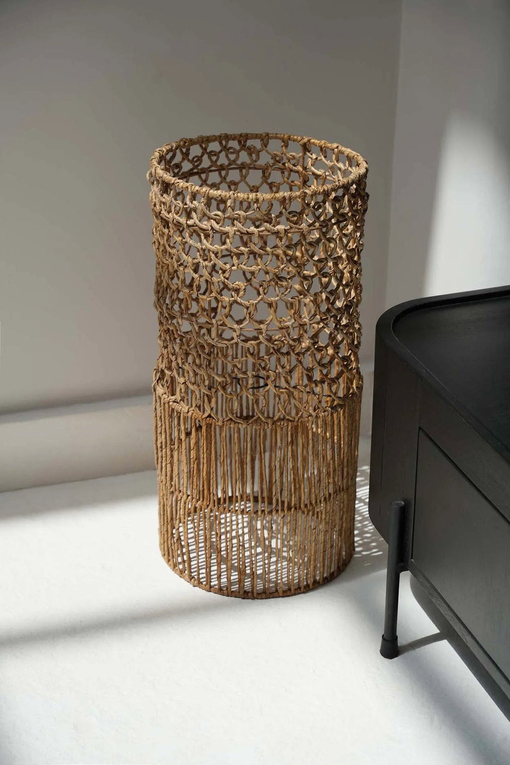 Hanglamp bananenblad handgemaakt Takuhanki naturel Ø 32 x 67 cm, voor eetkamer, slaapkamer en woonkamer