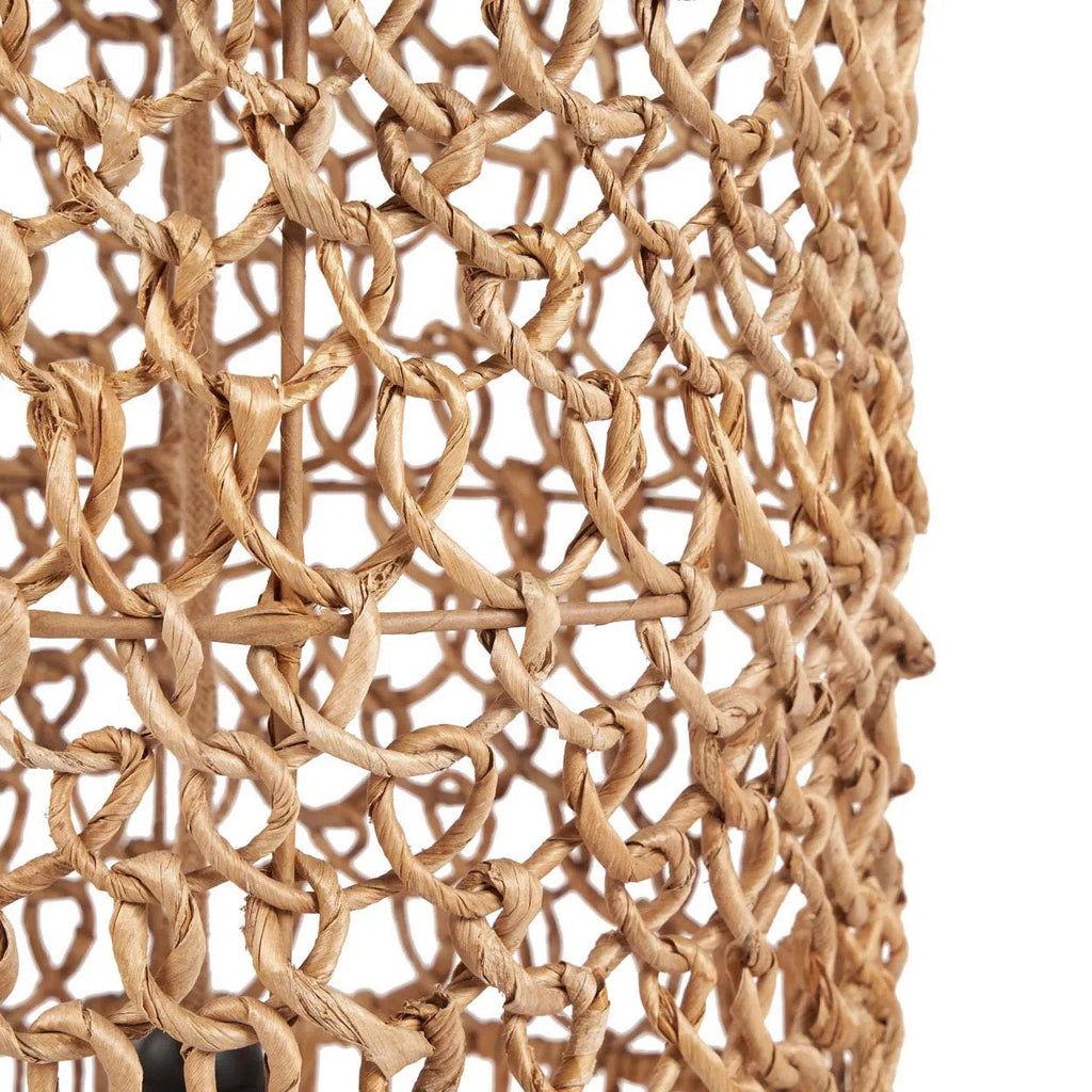 Hanglamp bananenblad handgemaakt Takuhanki naturel Ø 32 x 67 cm, voor eetkamer, slaapkamer en woonkamer