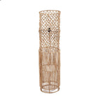 Hanglamp bananenblad Takuhanki XL handgevlochten, naturel – 31 x 31 x 116 cm