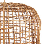 Hanglamp bananenblad handgeweven Kuso XL, naturel – Ø 50 x 92 cm, woonkamer en eetkamer