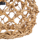 Hanglamp bananenblad handgevlochten, Banara, naturel – Ø 35 x 27 cm, voor slaapkamer en woonkamer