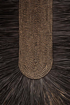 Wanddecoratie zeegras handgeweven Dada zwart – 74 x 87 cm, voor woonkamer, slaapkamer of hal