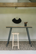 Wandobject raffia en schelpen alang-alang zwart 62 x 86 cm, voor woonkamer, hal of kantoor
