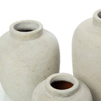 Vaas terracotta betonlook beton Peaky L – Ø 19 x 22 cm, voor droogbloemen