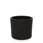 Plantenstandaard teakhout met pot terracotta, zwart naturel, 30 x 30 x 68 cm, voor droogbloemen