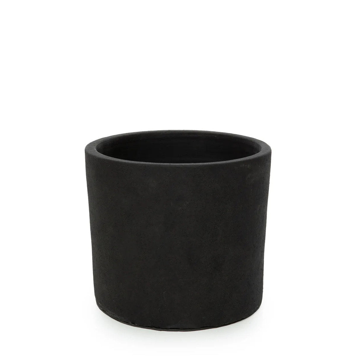 Plantenstandaard teakhout met pot terracotta, zwart naturel, 30 x 30 x 68 cm, voor droogbloemen