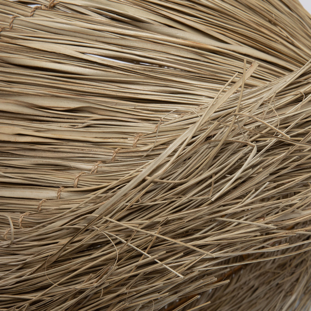 Lampenkap pandan handgeweven boho naturel Ø 42 x 32 cm, met franjes voor tafellamp