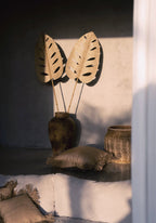Kussenhoes jute en raffia franjes, Jute Bonita, naturel, 40 x 40 cm, voor bank en slaapkamer