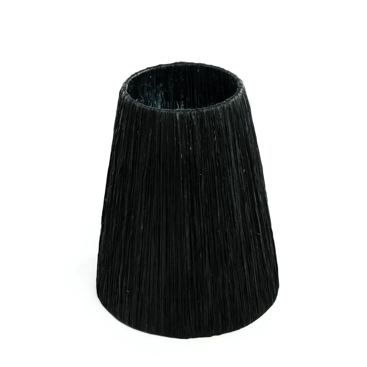 Tafellamp terracotta en gras Naxos, zwart met naturel rotan – 56 cm hoog, 25 x 25 cm