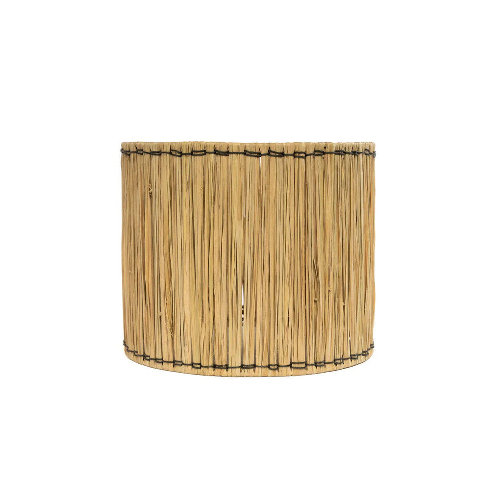Tafellamp Molokai terracotta en gras, wit naturel – Ø 30 x 51 cm, voor nachtkastje, woonkamer of hal