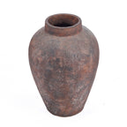 Vloervaas terracotta Volcanic bordeaux XXL, Ø 50 x 70 cm, handgemaakt voor woonkamer, hal of terras