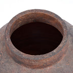 Vloervaas terracotta Volcanic bordeaux XXL, Ø 50 x 70 cm, handgemaakt voor woonkamer, hal of terras
