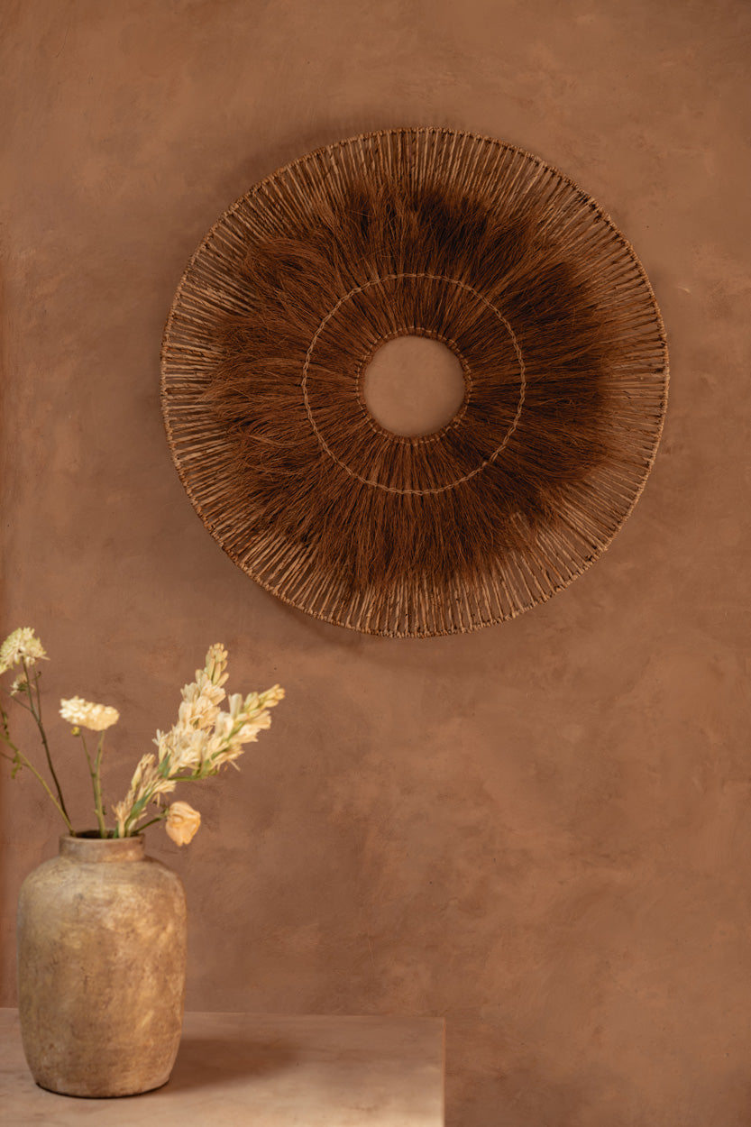 Vaas terracotta Clay Echo crème handgemaakt, medium – 20 x 20 x 30 cm voor bloemen en takken