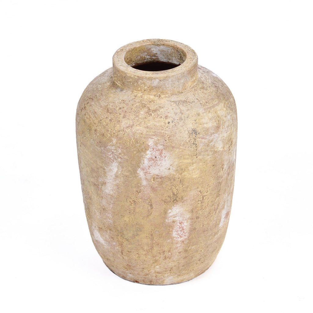 Vaas terracotta Clay Echo crème handgemaakt, medium – 20 x 20 x 30 cm voor bloemen en takken