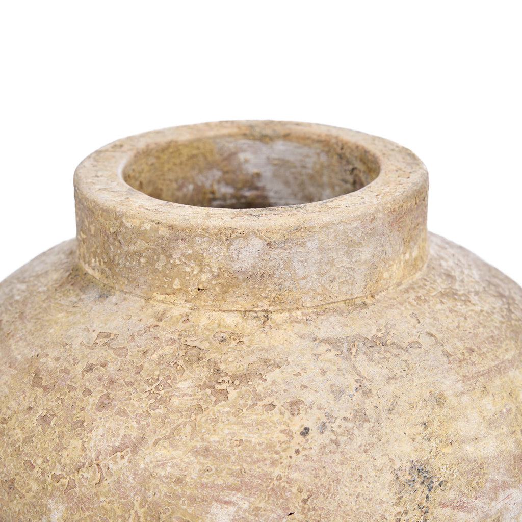 Vaas terracotta Clay Echo crème handgemaakt, medium – 20 x 20 x 30 cm voor bloemen en takken