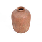Vaas terracotta Clay Echo L, ronde vloervaas met ruwe aardse textuur, 30 x 30 x 40 cm